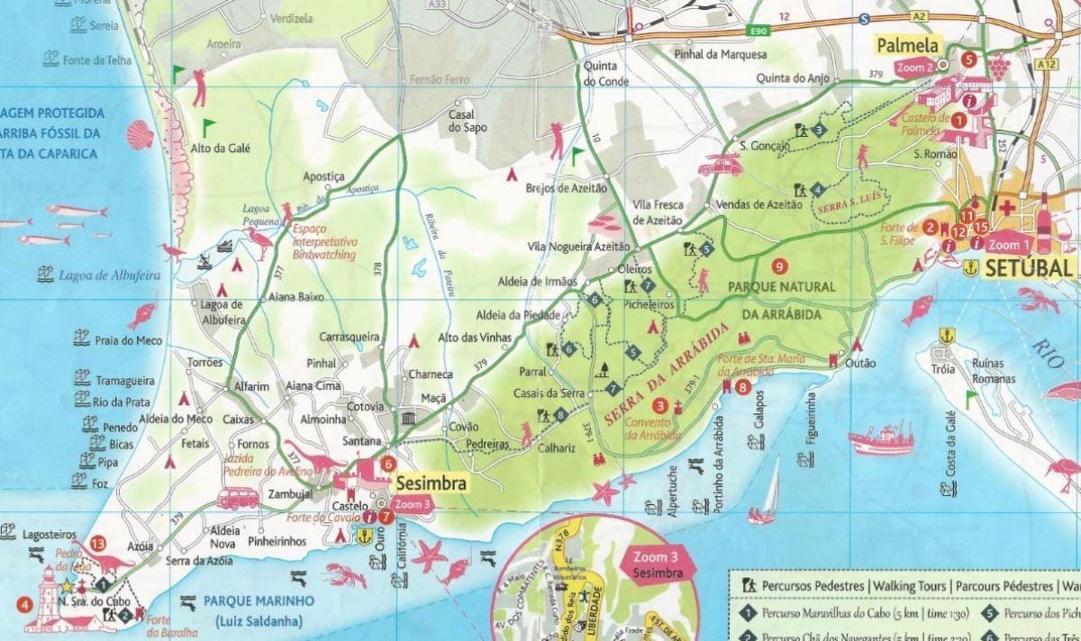 carte de la côte de lisbonne