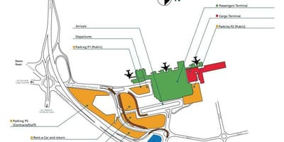 Carte de l'aéroport international de lisbonne