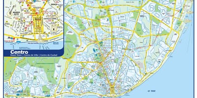 Lisbonne lieux d'intérêt de la carte