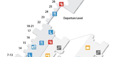 Carte du terminal 1 de l'aéroport de lisbonne