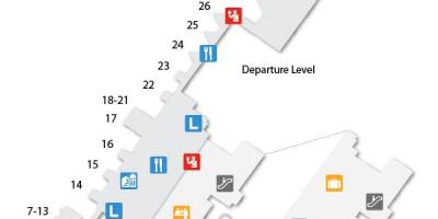Carte du terminal 1 de l'aéroport de lisbonne