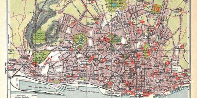 Carte de la vieille ville de lisbonne